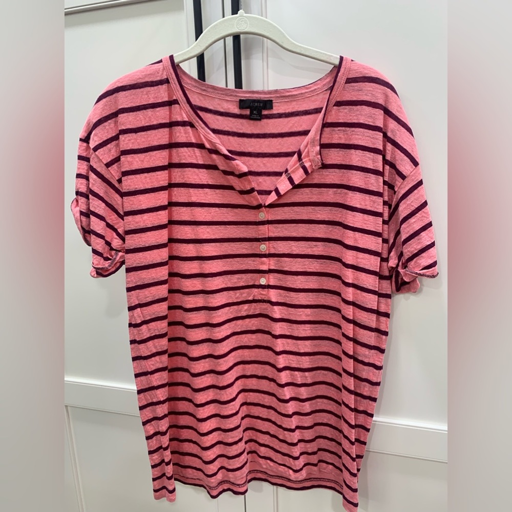 J. Crew Button t-shirt